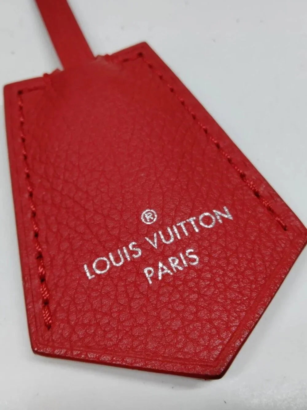 Authentic Louis Vuitton Lockme II Red Calfskin Leather Top Handle Crossbody Bag